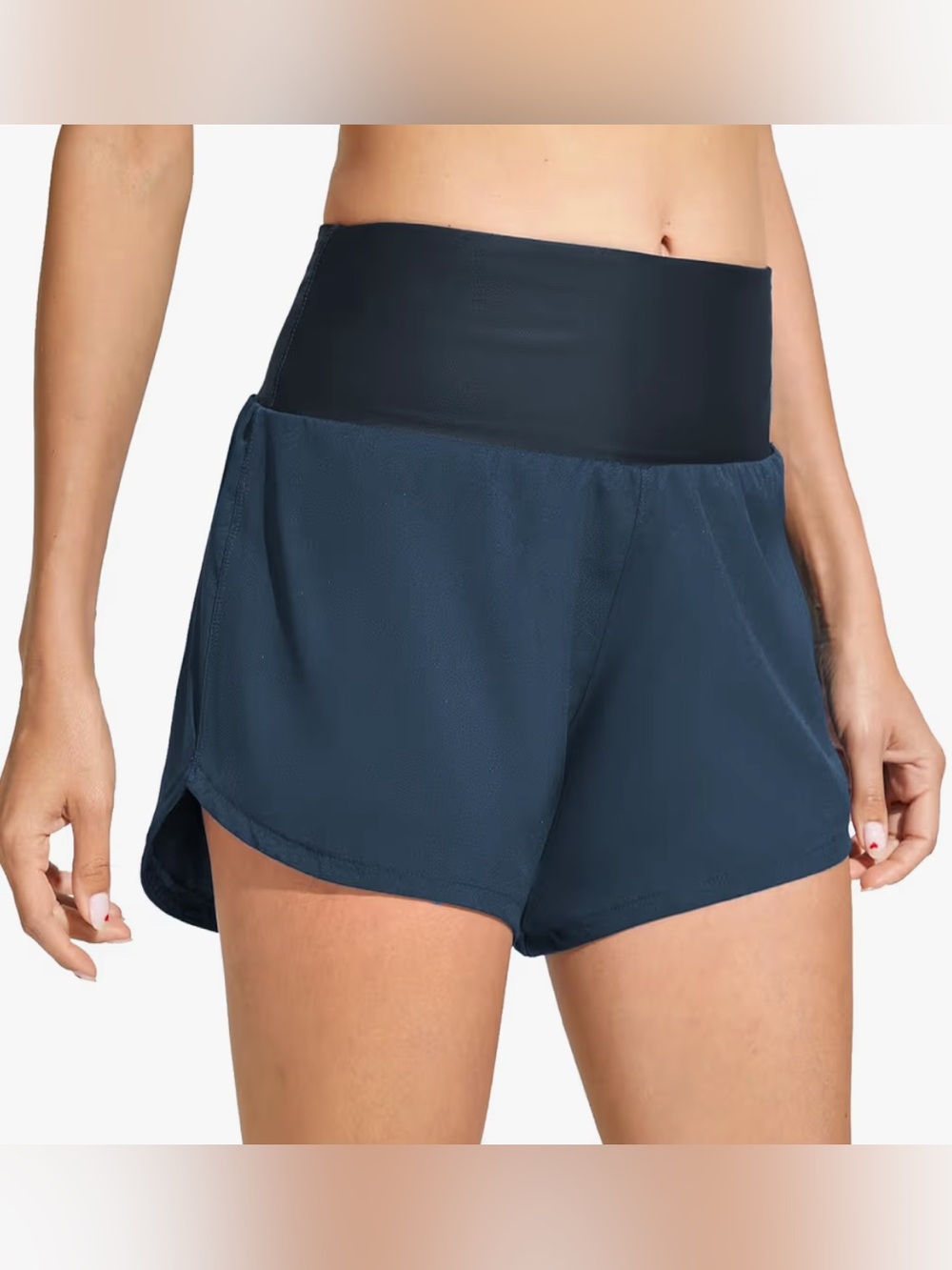 High Waisted Tummy Control Swim Shorts Size M